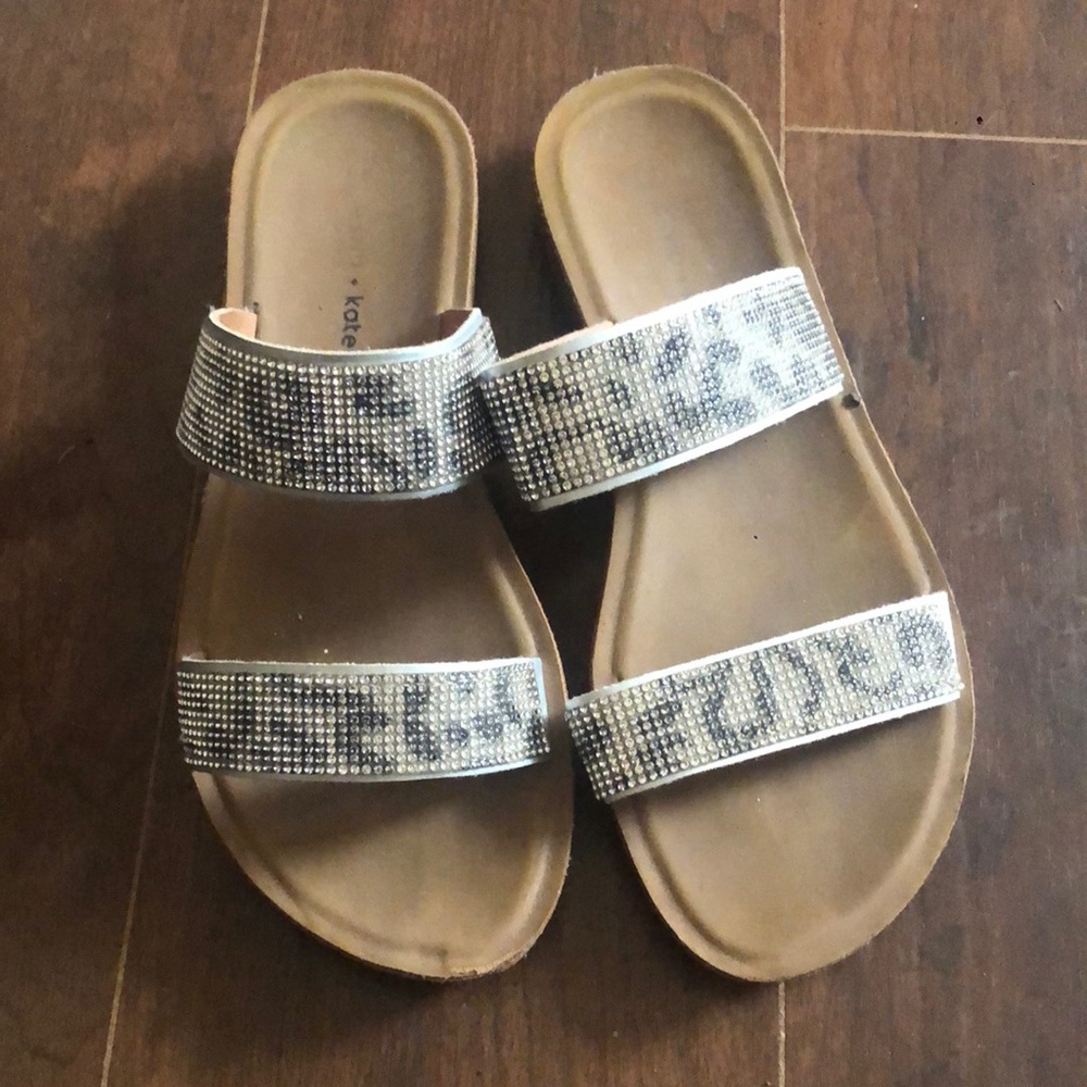 Leopard Sparkly Slides